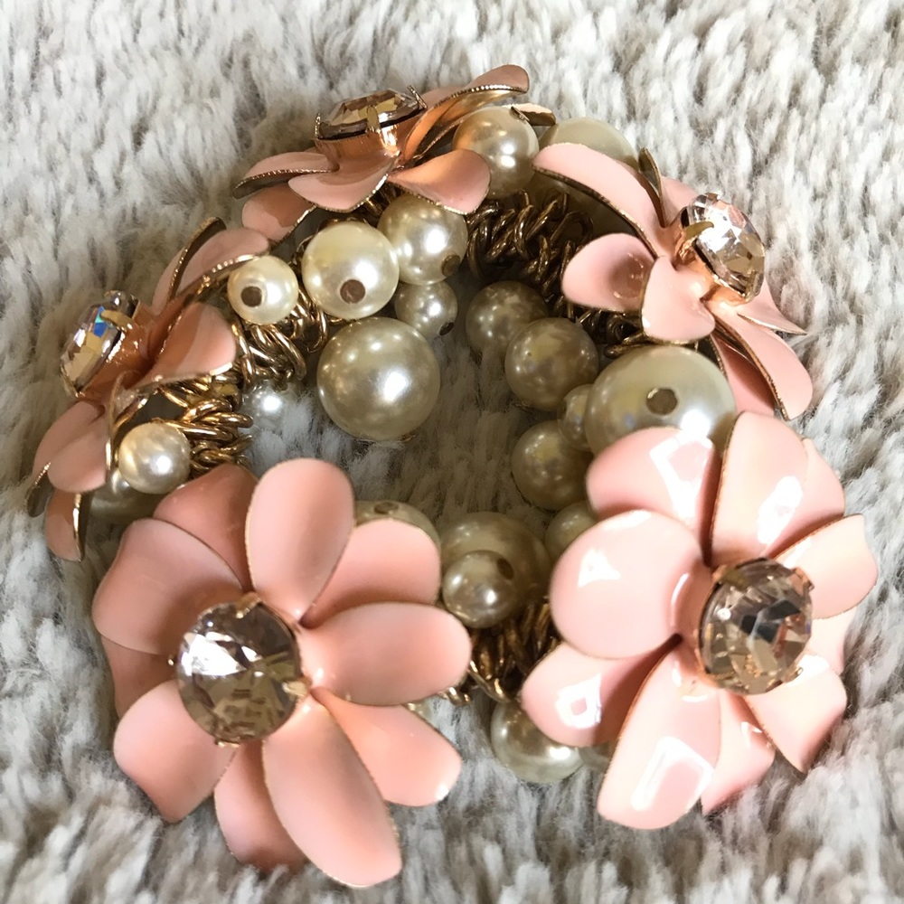 Pink, Gold, & Pearl bracelet